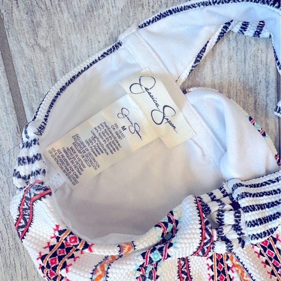 EUC Jessica Simpson white, blue and pink bikini swimsuit - Picture 2 of 6